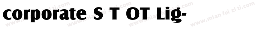 corporate S T OT Lig字体转换